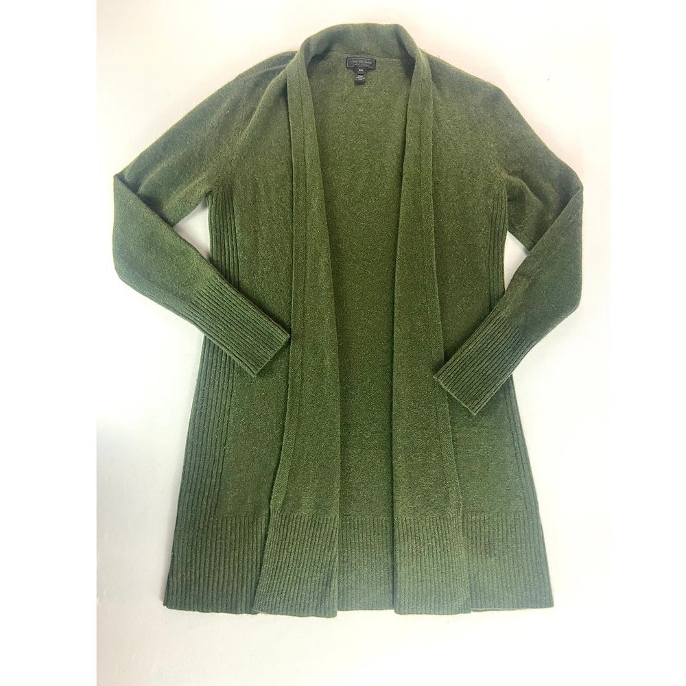 💎SOLD💎Saks 5th Avenue Collection 100% Cashmere Duster Olive Green Size M
